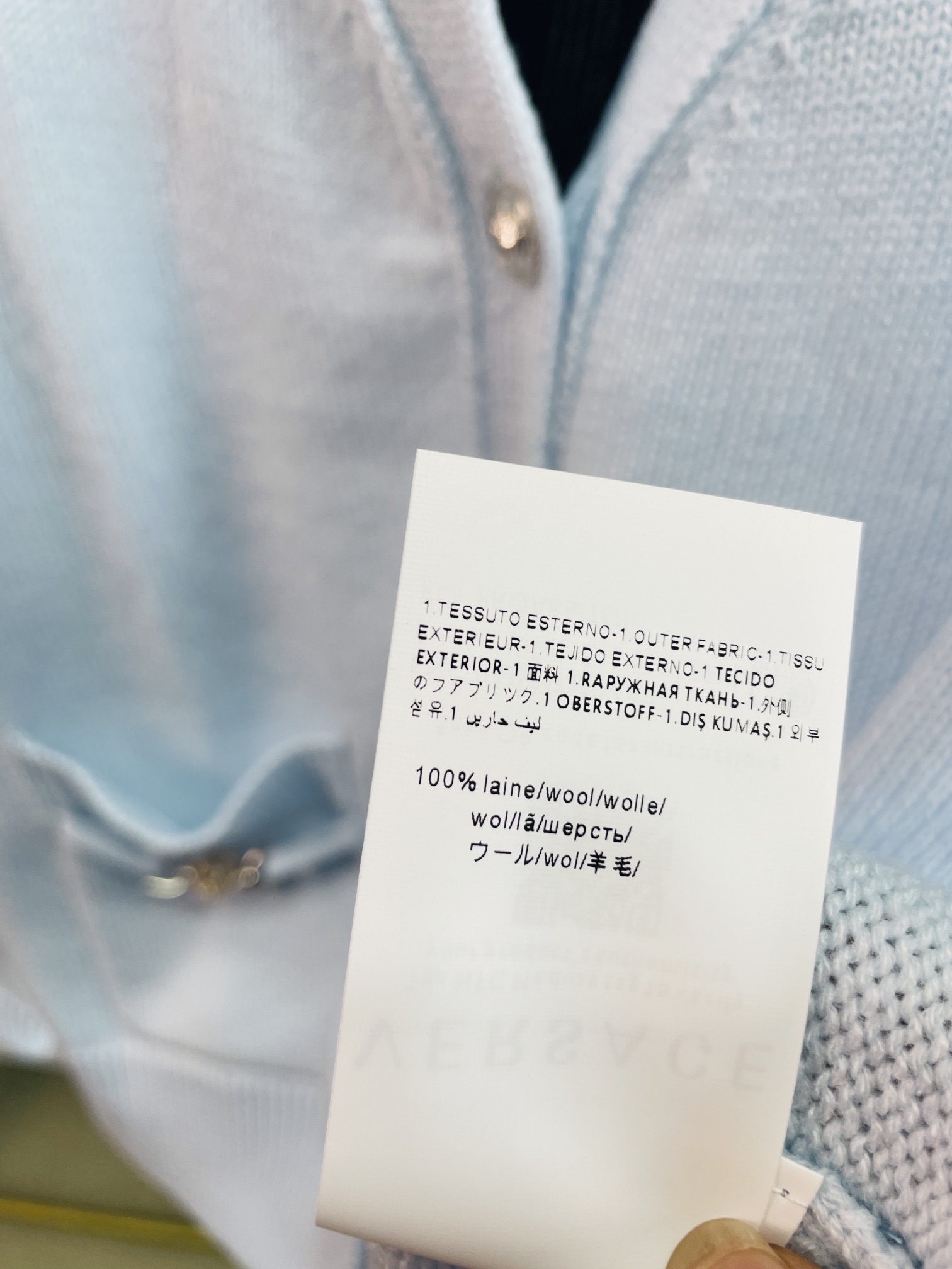p403 Original Tweeted Females with Packed Versace/Franch Chewie Blue V Long-Sleeved Fleeve SML Cash supply - 图片 9