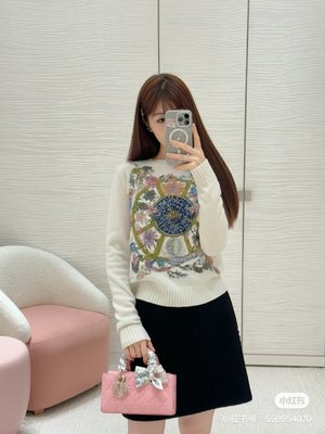 Dior Clothing Sweatshirts Most Desired White Embroidery Cashmere Spring Collection