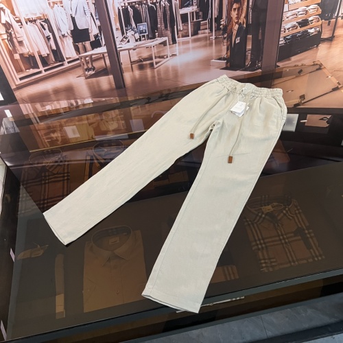ZILLIMARK Beige Cotton-Linen Drawstring Trousers - Comfortable & Modern Fit 1 ZILLIMARK Beige Cotton-Linen Drawstring Trousers - Comfortable & Modern Fit