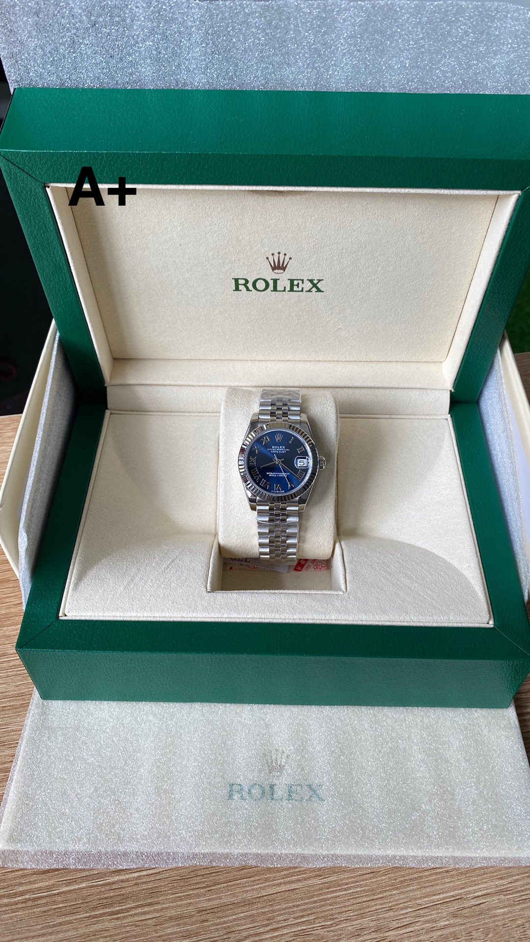 Rolex Datejust Montre Bleu Denim bleu Femmes Acier 2236 Movement