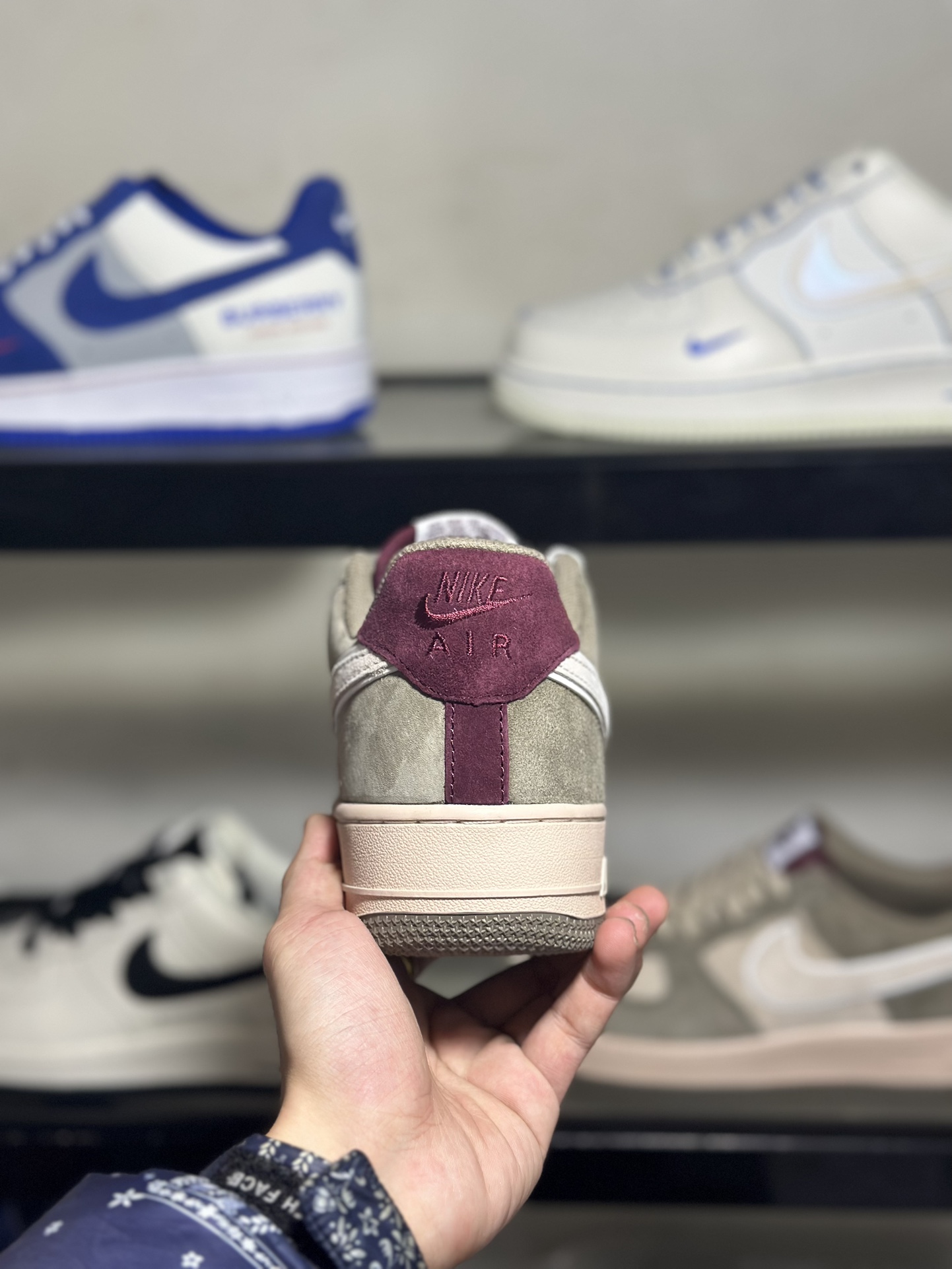 NikeAirForce1Low棕绿麂皮空军一号低帮运动休闲板鞋原楦头原纸板打造纯正空军版型专注外贸渠道