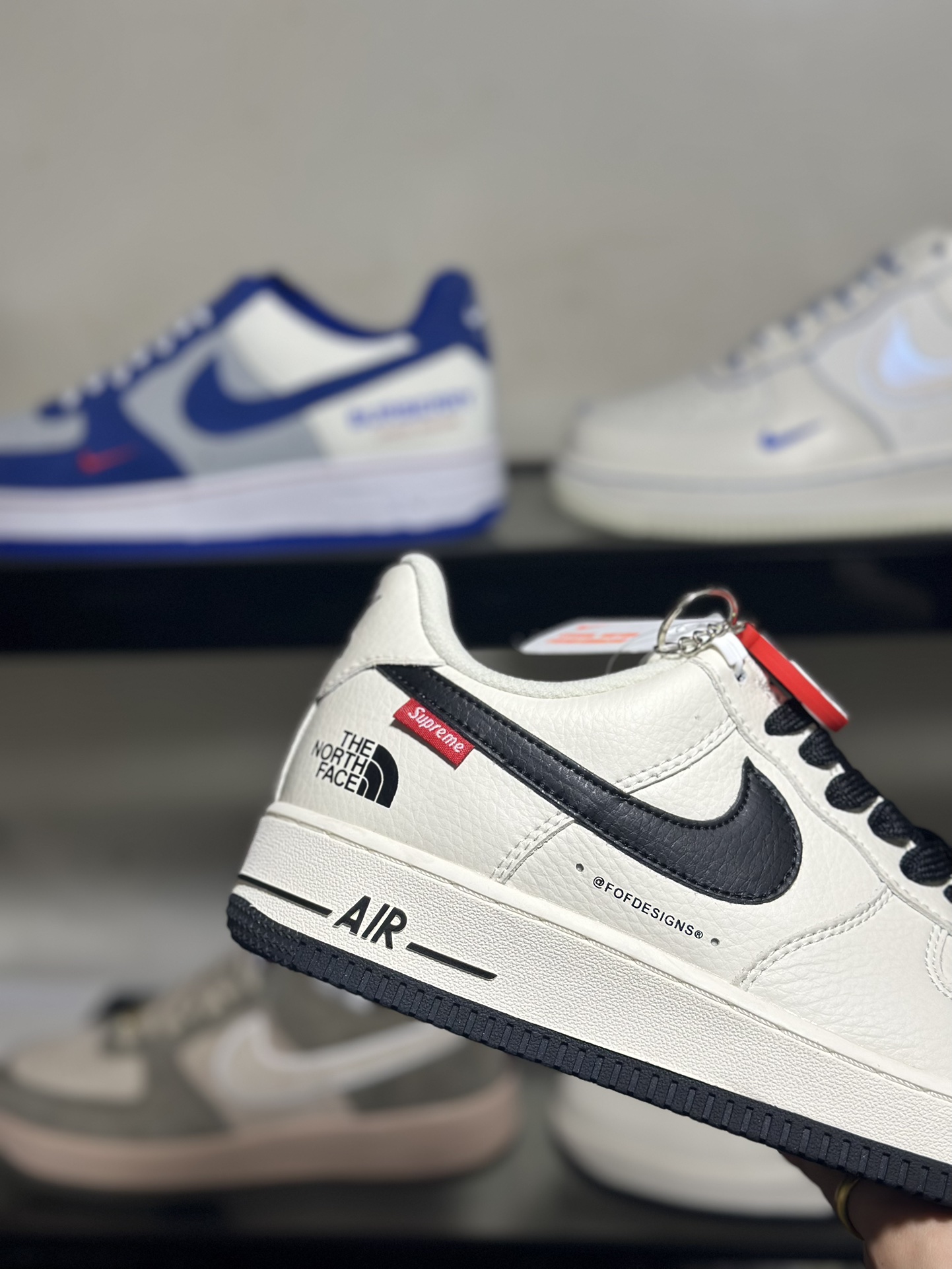 NikeAirForce1Low07xTheNorthFacexSupreme北面三方联名空军一号低帮运