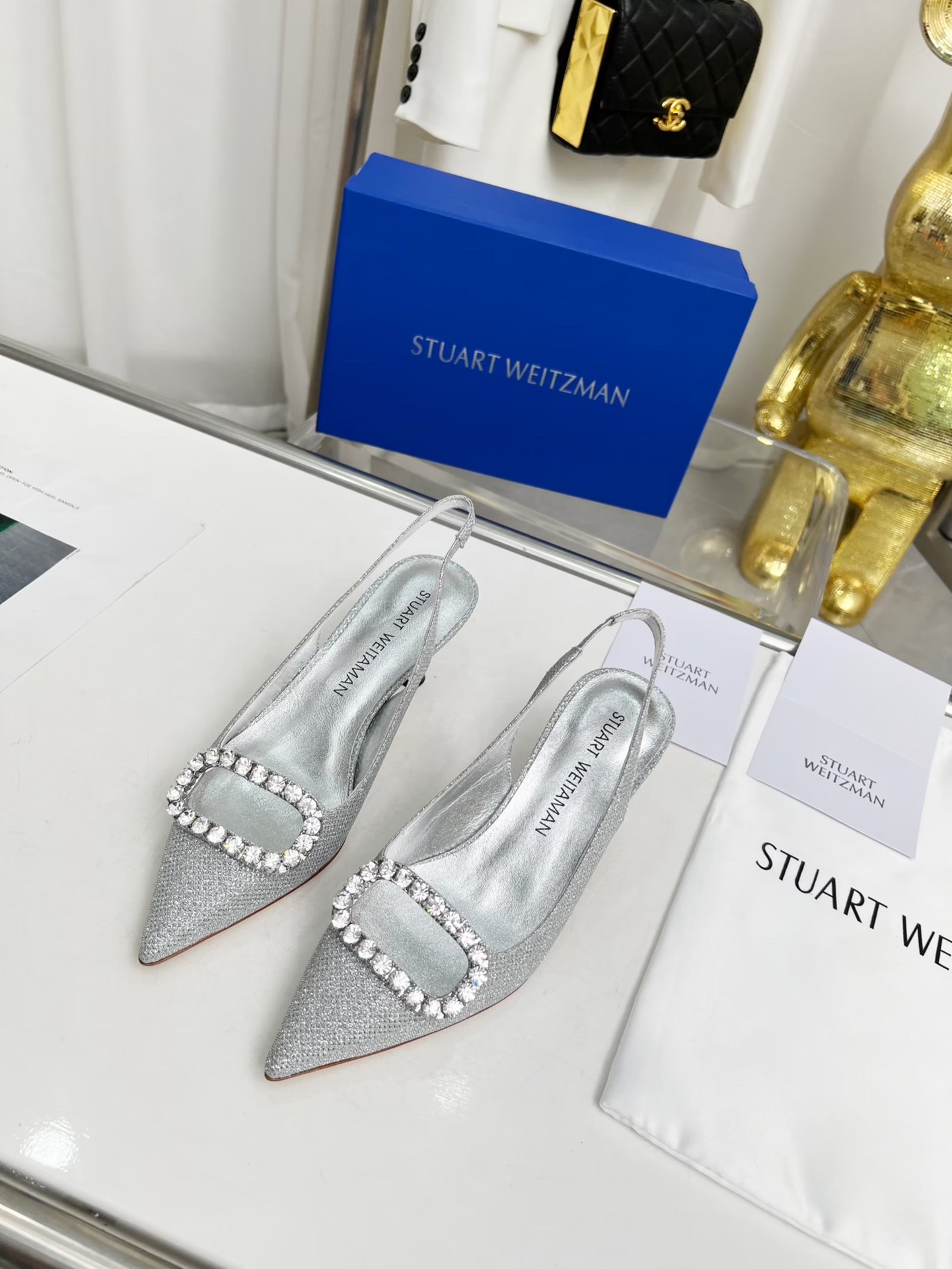2023 Stuart Weitzman Diamond High Heels: European-American Hothead Design, Luxe Feel.