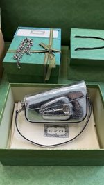 Gucci Horsebit Crossbody & Shoulder Bags Silver 1955 Mini