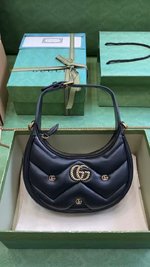 First Top
 Gucci Marmont Bags Handbags Black Mini