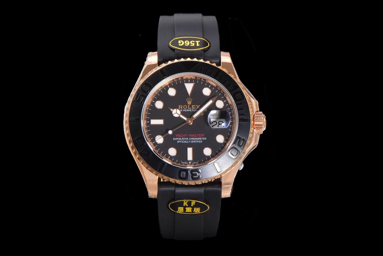 NO:144322,All the amazing things come from constant attempts. The first God-level Yacht-Master in cloning history, the launch of a new technology has broken through the limits of traditional craftsmanship. The conventional stainless steel products on the market have a specific gravity of 8, the counterweight products have a specific gravity of 12.5, and the official K gold has a specific gravity of 16.5. We have developed a special material comparable to the specific gravity of K gold. The products cast through this special material can be infinitely close to the K gold case in terms of weight and texture. M126655-0002  Weight is 156 grams, M226658-0001 and M226659-0002 are 174 grams. For watch friends who like Jin Lao, they can detoxify and say goodbye to the embarrassing scene of light and fluttering. At the same time, they use a two-way rotation 60-minute scale outer ring with matte black Cerachrom ceramic ring, and a corrected Yacht-Master dial. The movement has been completely upgraded to an integrated Cal. movement. The details of the watch are full of sincerity. Even the dog head mark on the back can clearly see the three-dimensional pattern, etc. The product is produced by KF.19860909所有的惊艳——都源自于不断地尝试,克隆史上第一款神级Yacht-Master名仕游艇