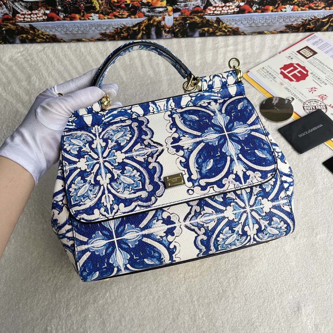 【Dolce & Gabbana 杜嘉班纳】牛皮印花 可斜挎/手提 带镜子 海外代购专用品 👜有范有气场💣全新包型 💋任