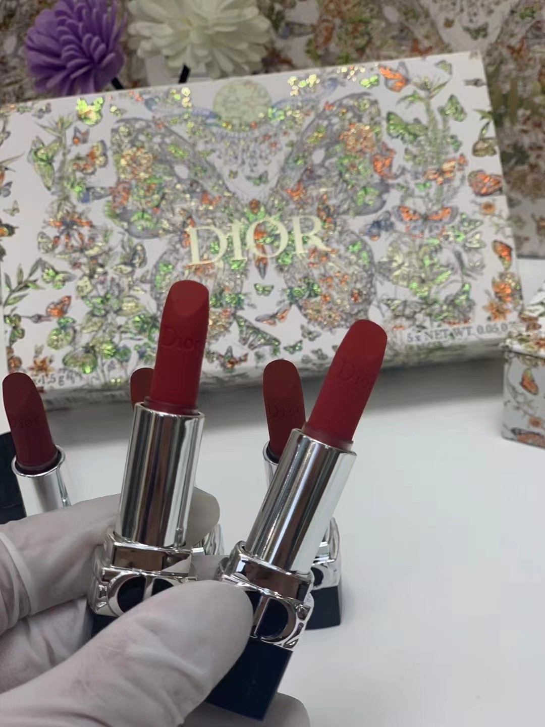 Dior Butterfly Blue Gold Lipstick Sample Set - 5-Piece Limited Edition 9 a1702991247268 3410