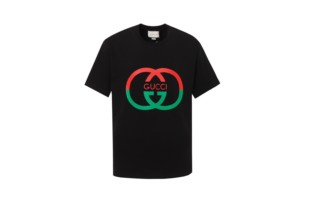 Gucci Kleding T-Shirt Zwart Wit Afdrukken Unisex Katoen