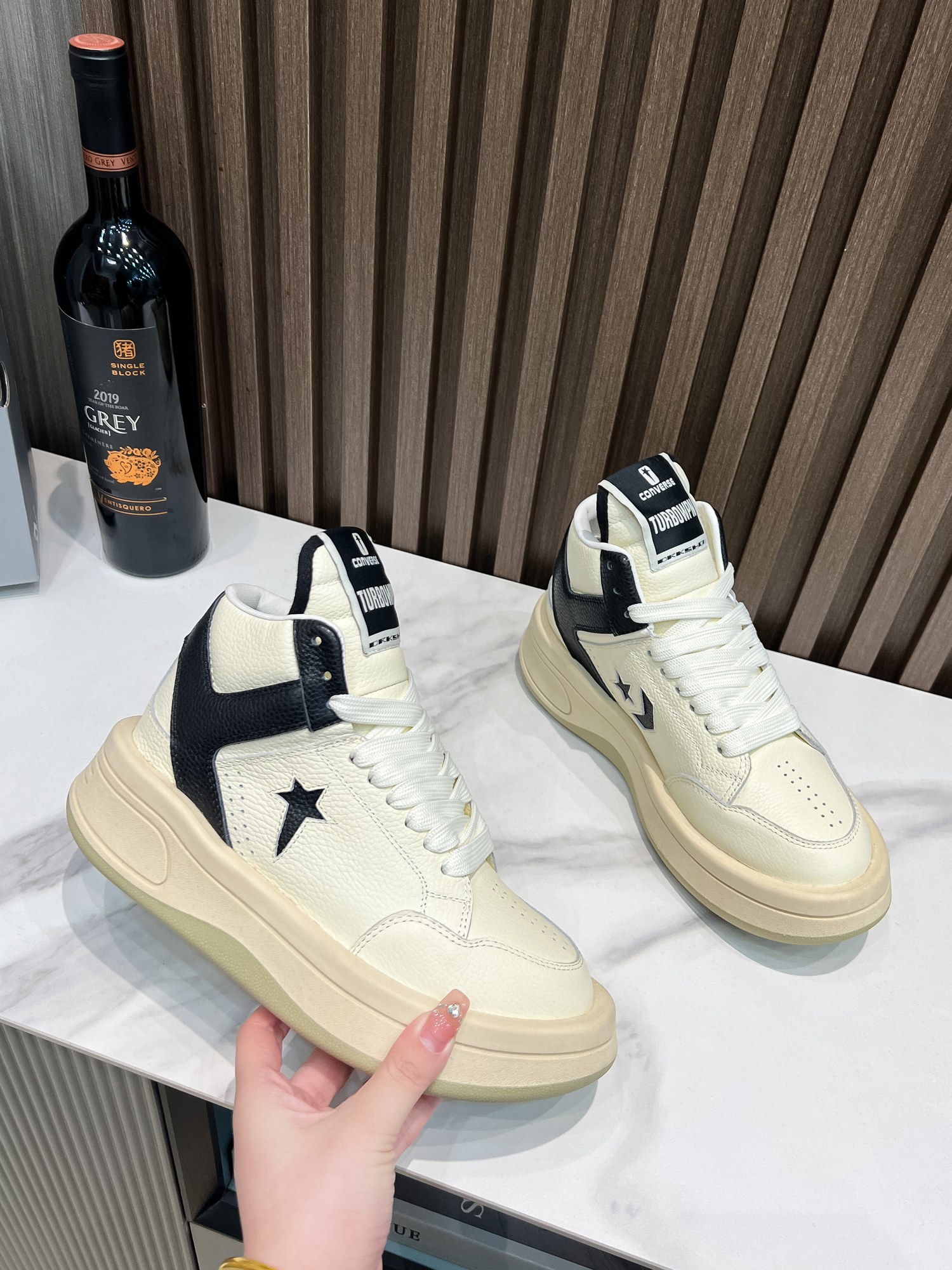Converse x Rick Owens Turbowpn Unisex Sports Shoes with Sheepskin Lining, Various Sizes and Colors - 图片 3