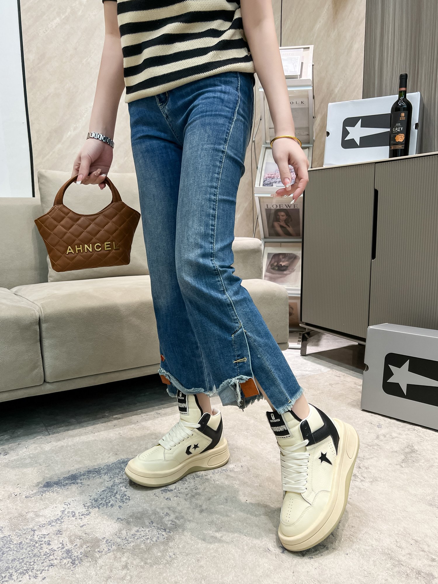 Converse x Rick Owens Turbowpn Unisex Sports Shoes with Sheepskin Lining, Various Sizes and Colors - 图片 7