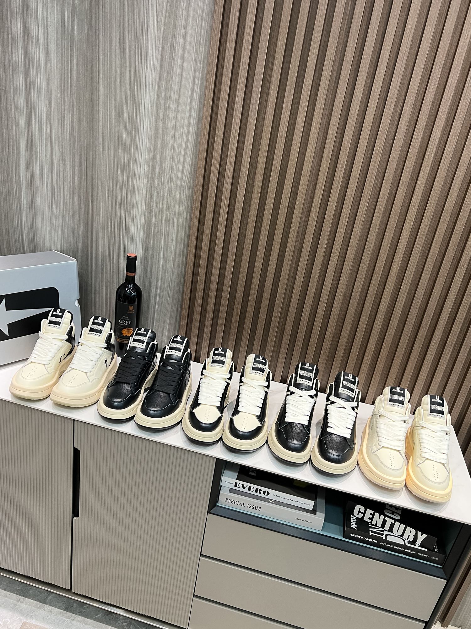 Converse x Rick Owens Turbowpn: Sheepskin Sports Leisure Shoes, Women 35-40, Men 38-45, 4 Colors, P750 - 图片 9