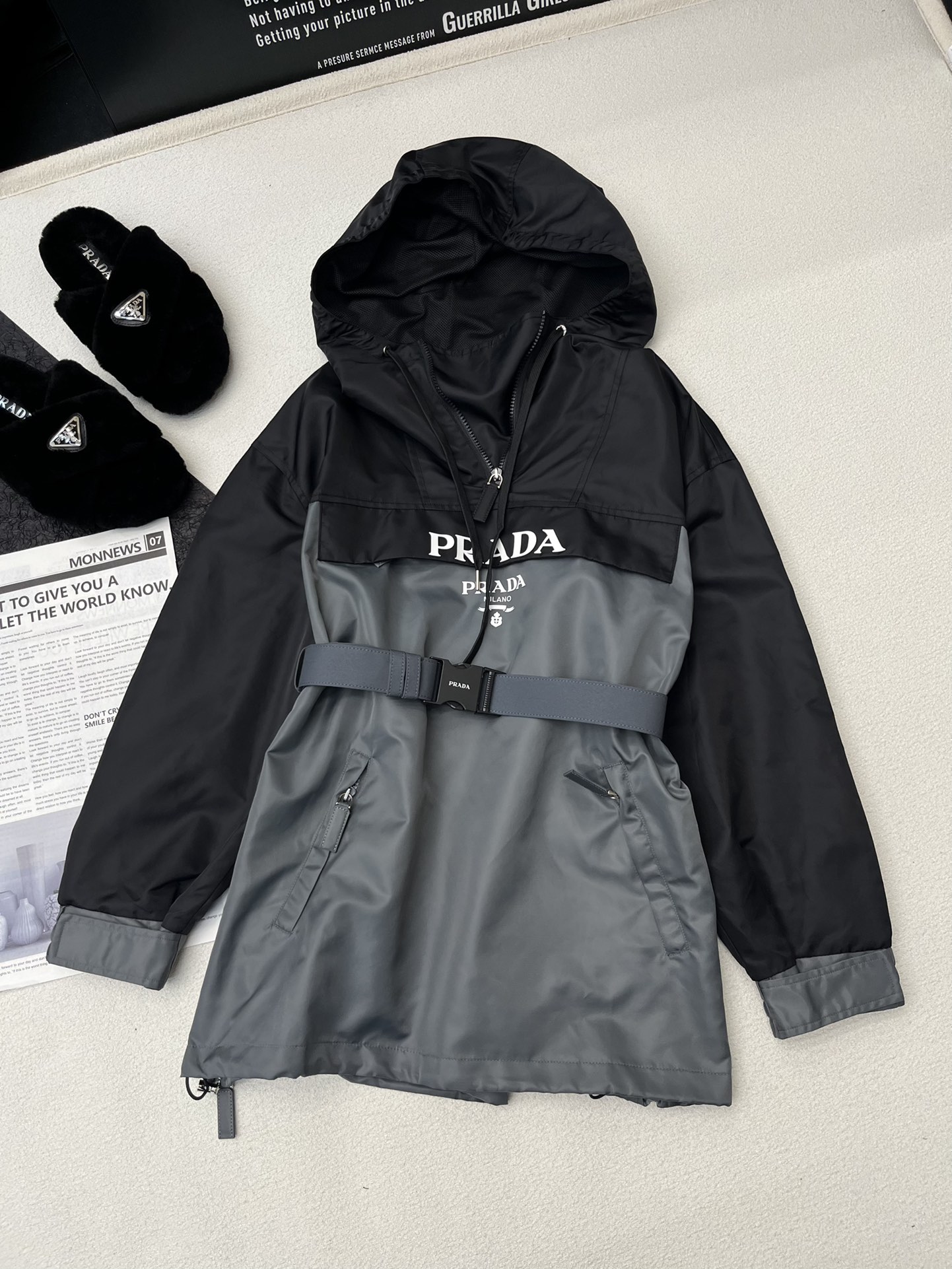 Prada Clothing Coats & Jackets Splicing Nylon Fall/Winter Collection