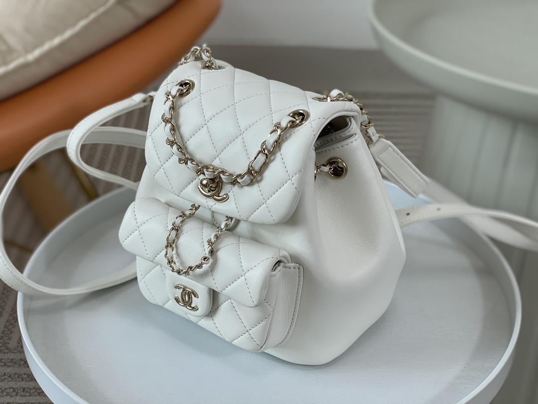 [Backpacks]CHANEL lambskin backpack ceiling line size:181812Xiaoxiang