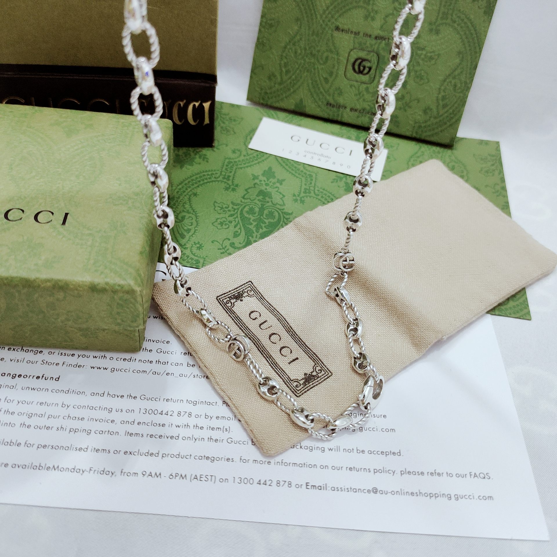 NO:111098,Gucci double G interlocking necklace Size: 60cm, jewelry boutique, gucci, gucci, necklace19860909Gucci古驰双G互扣式项链 尺寸:60cm,饰品精品,gucci,gucci,necklace,Jewelry