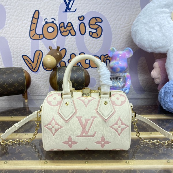 Louis Vuitton LV Speedy Bags Handbags Exclusive Cheap Black Blue Chocolate color Grey White Empreinte​ Fashion Chains M58954
