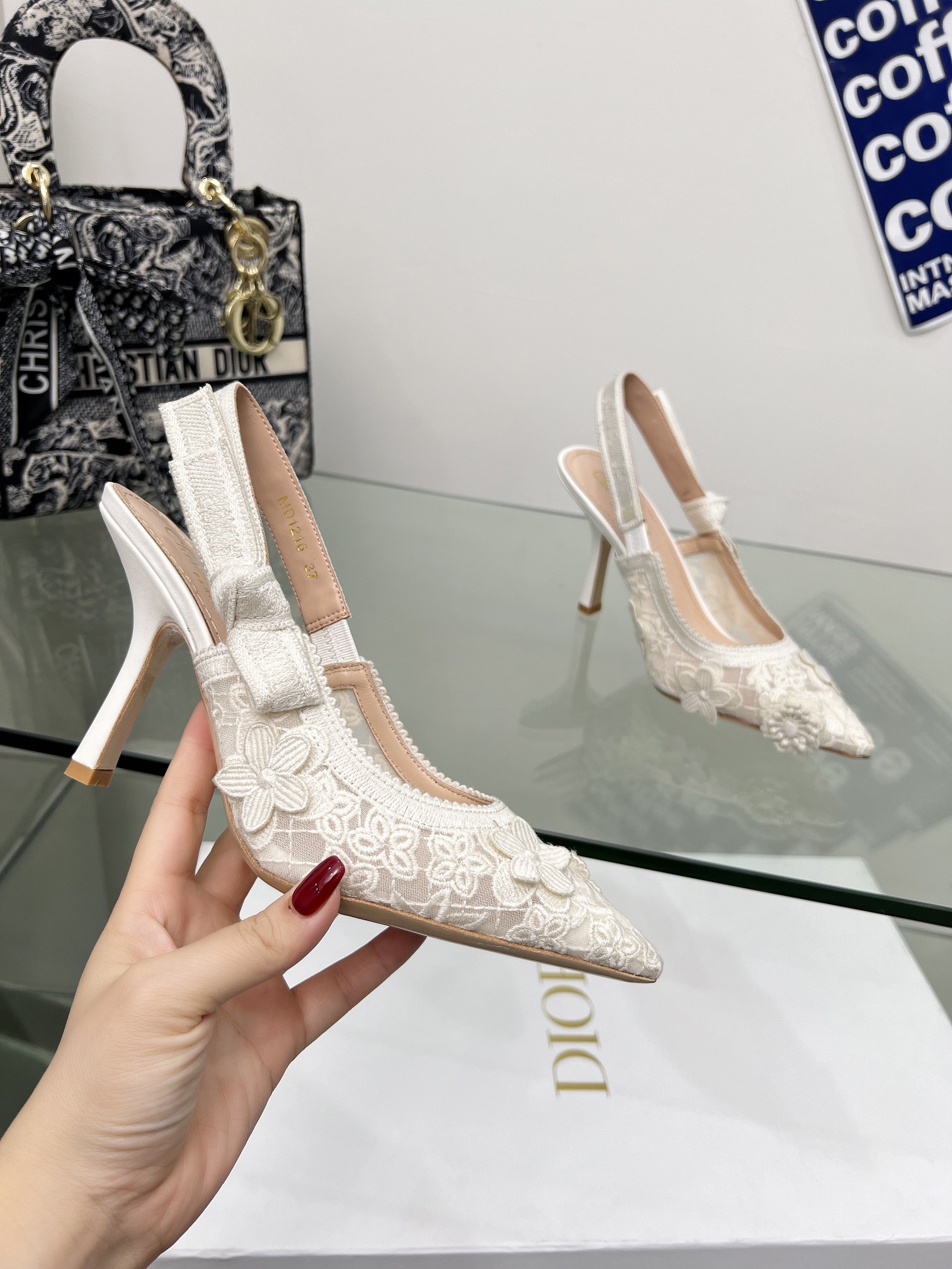 Dior Shoes High Heel Pumps Best Replica Quality
 Embroidery Genuine Leather Sheepskin Spring/Summer Collection