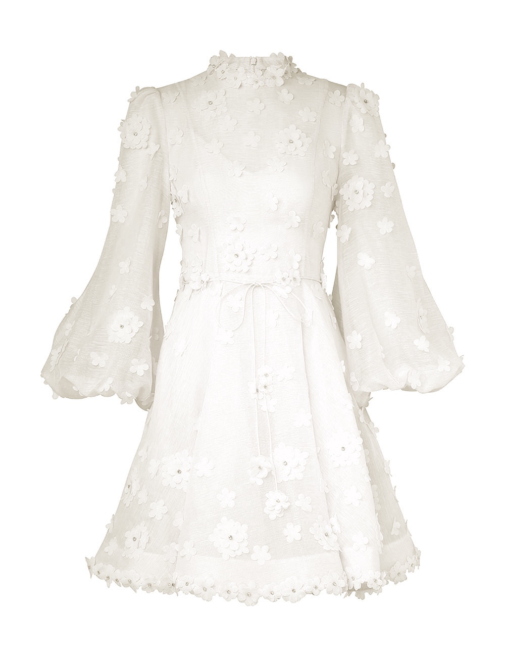 （爆款大量现货发售）#B1024 澳洲 Zimmermann立体花朵公主仙女甜美连衣短裙颜色：白色 粉色码数：0/S 1/M 2/L 3/XL