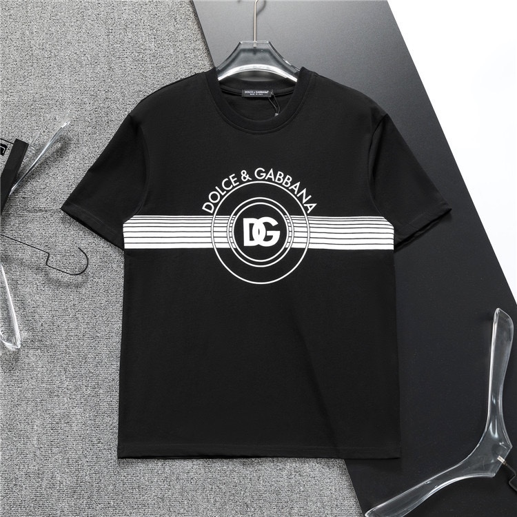 Camiseta de manga corta clásica con logo para hombre, cuello redondo, nueva primavera/verano 2024, corte amplio europeo…