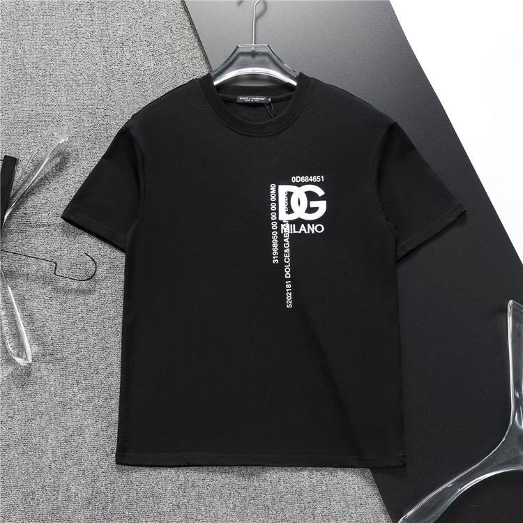Camiseta de manga corta clásica con logo para hombre, cuello redondo, nueva primavera/verano 2024, corte amplio europeo…