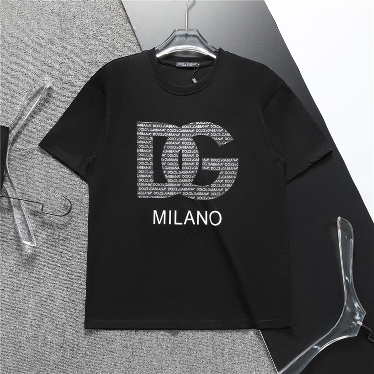 Talla europea ancha, nueva camiseta de primavera/verano 2024. Camiseta de manga corta clásica con logo y cuello redondo…