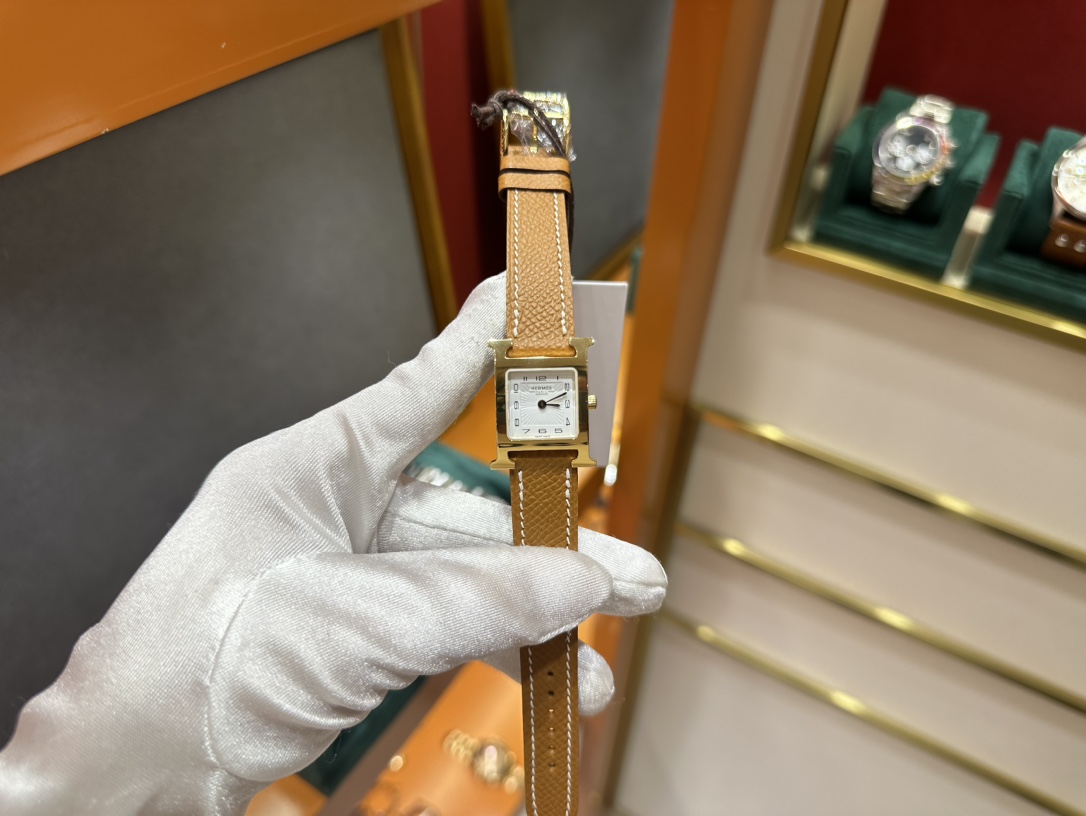NO:144020,Hermes golden brown, hermes19860909爱马仕金棕色,,hermes,Watch