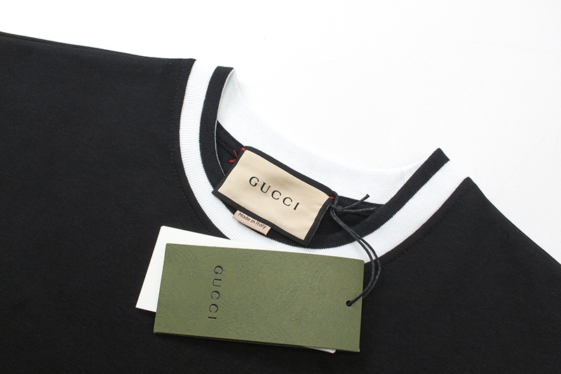 Gucci 古驰 24ss 最新夏日 logo刺绣T恤 采用进口哑光线绣花