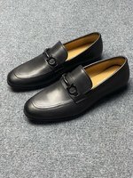 Ferragamo Designer
 Shoes Plain Toe Men Cowhide Casual