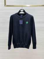 Louis Vuitton Clothing Knit Sweater Sweatshirts Embroidery Knitting Fall/Winter Collection Fashion Long Sleeve