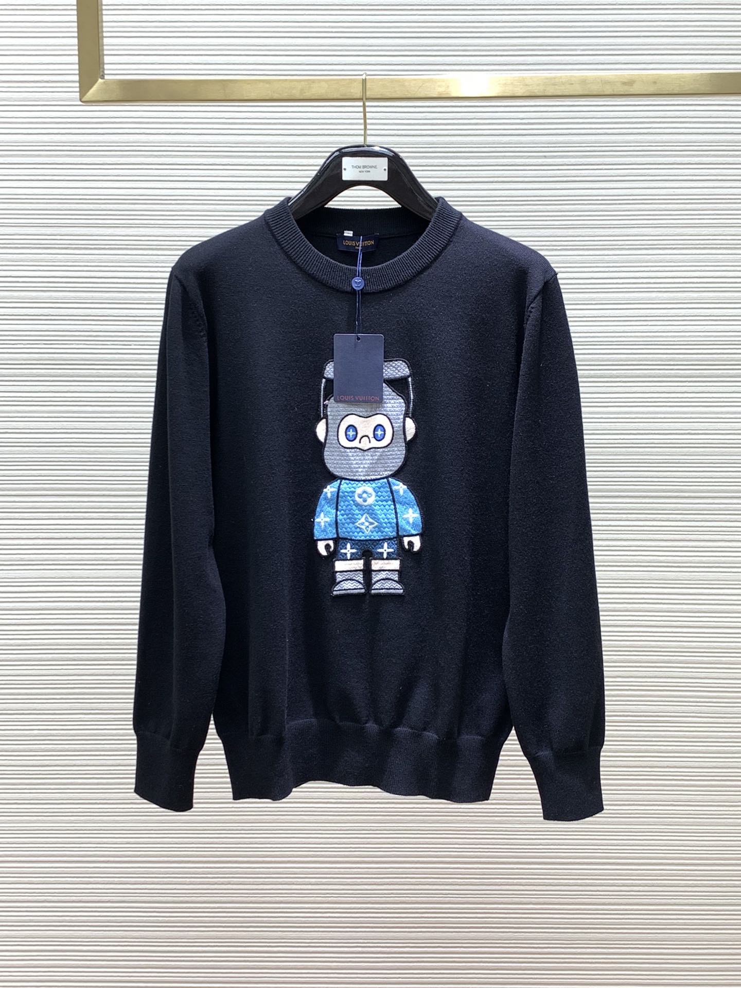 Louis Vuitton Clothing Knit Sweater Sweatshirts Embroidery Knitting Fall/Winter Collection Fashion Long Sleeve
