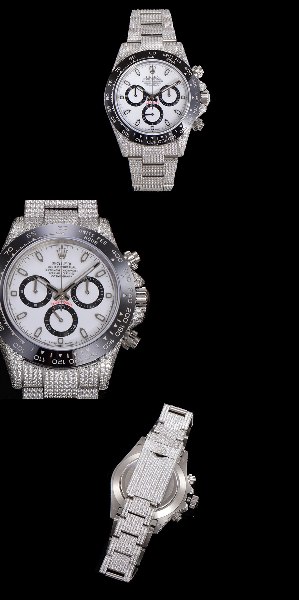 The Best
 Rolex Daytona Watch Blue Set With Diamonds 7750 Movement