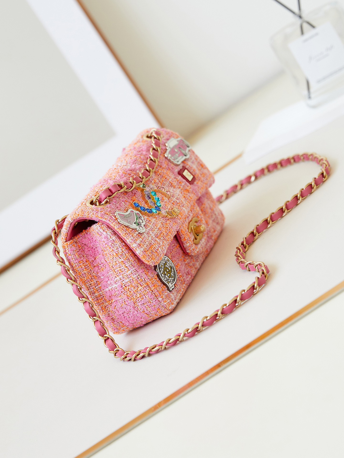 Chanel 24C Badge Pink CF 3