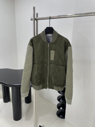 Dior Clothing Coats & Jackets Beige Green Unisex Cowhide Fall/Winter Collection