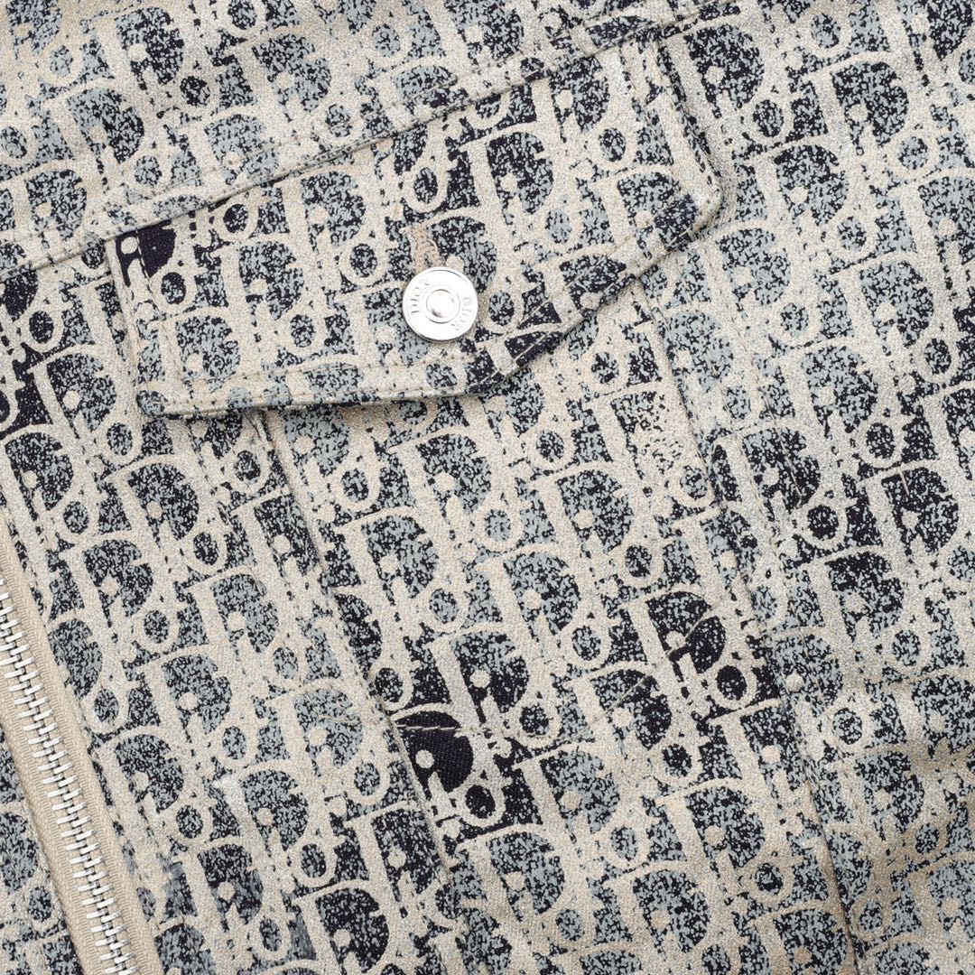 DIOR/迪奥 满印水洗做旧提花LOGO连帽羽绒棉服 9