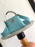 Louis Vuitton LV Capucines Bags Handbags Blue Cowhide Fetal Mini M96467
