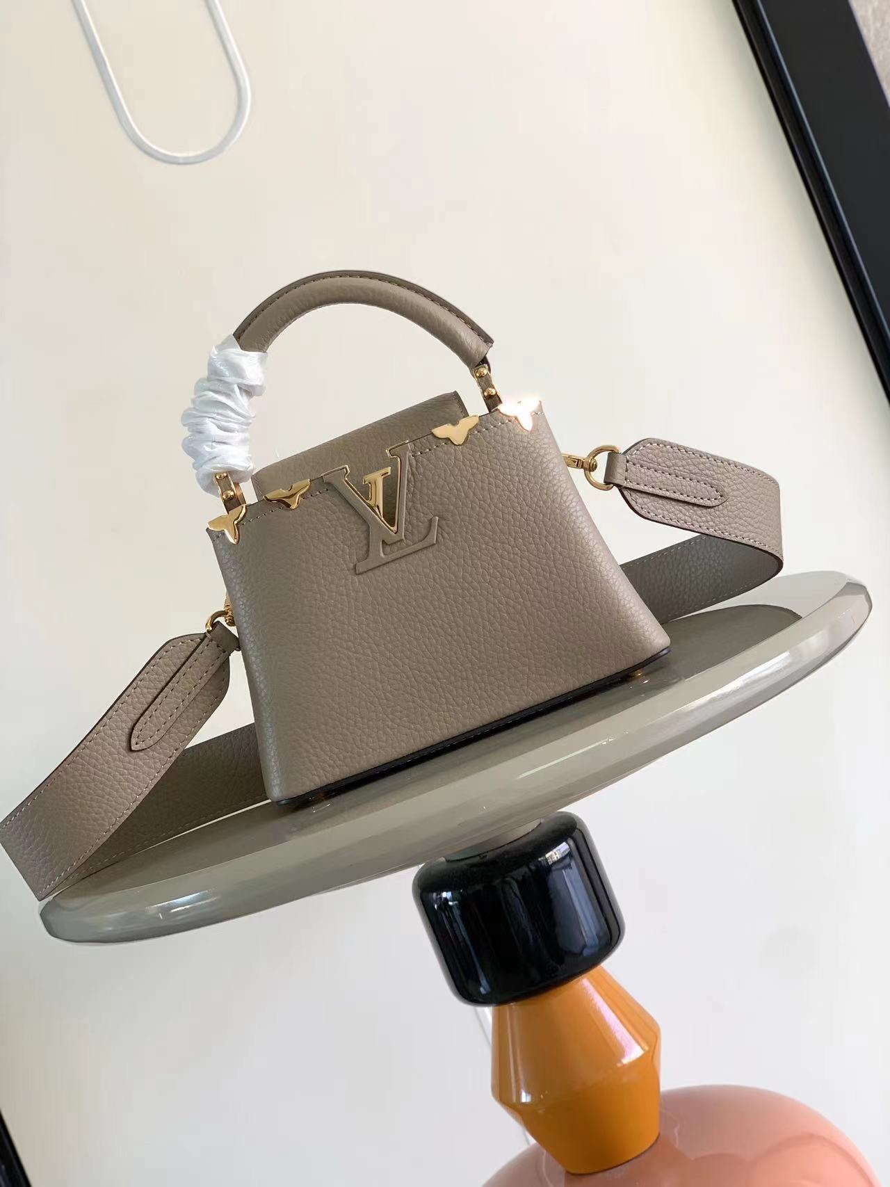 Louis Vuitton LV Capucines Bags Handbags Quality AAA+ Replica Blue Cowhide Fetal Mini M96467