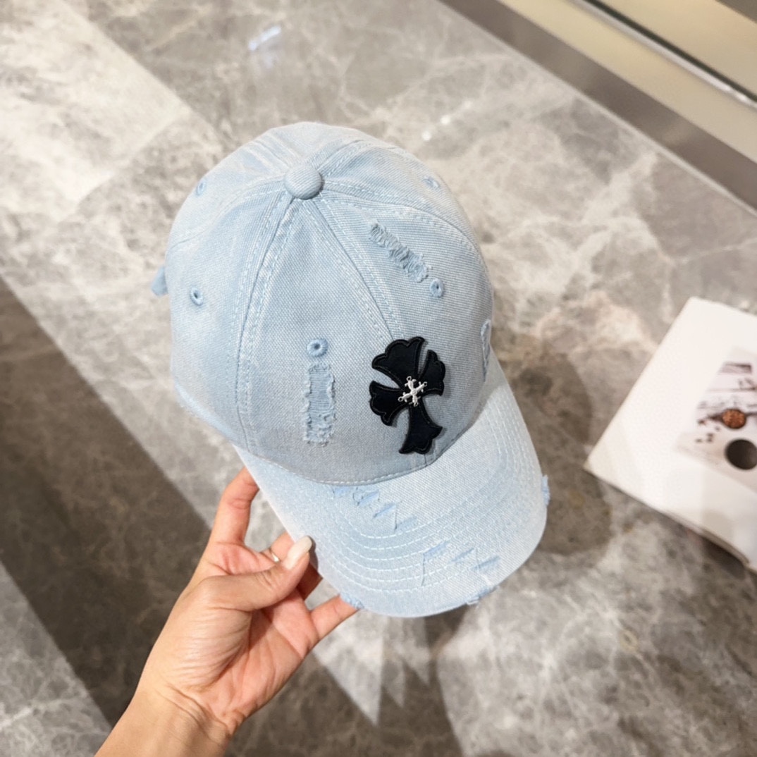 [Chrome Hearts Hats]Croxin Spring Ripped Street Style Cotton Baseball Cap Pers