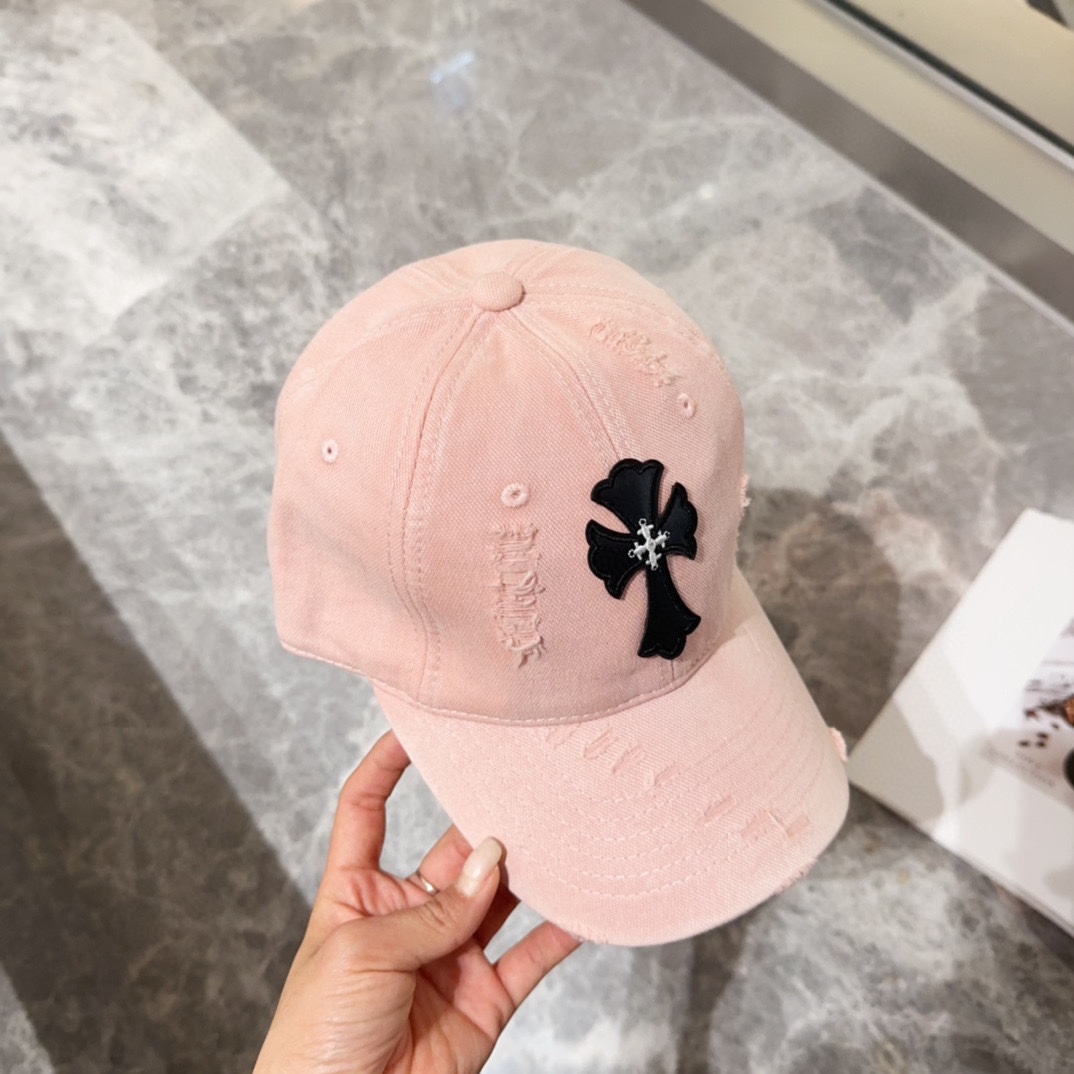 [Chrome Hearts Hats]Croxin Spring Ripped Street Style Cotton Baseball Cap Pers