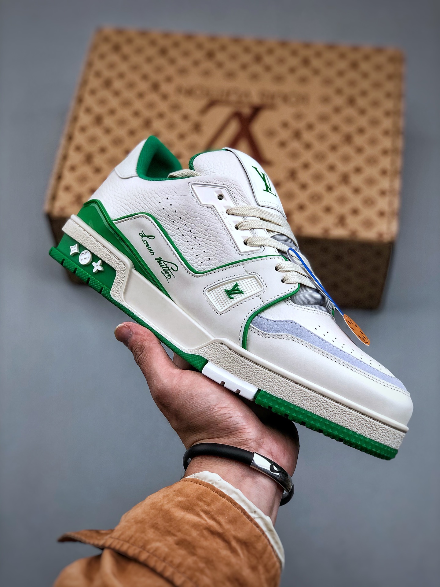 650 LV路易威登Louis Vuitton Trainer Sneaker Low休闲运动文化百搭篮球板鞋  白绿