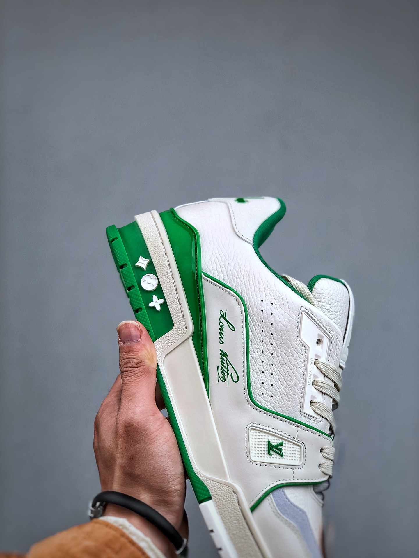 650 LV路易威登Louis Vuitton Trainer Sneaker Low休闲运动文化百搭篮球板鞋  白绿