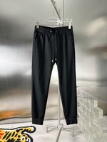 Loewe Clothing Pants & Trousers Black Blue Green Khaki Light Embroidery Spring/Summer Collection Casual