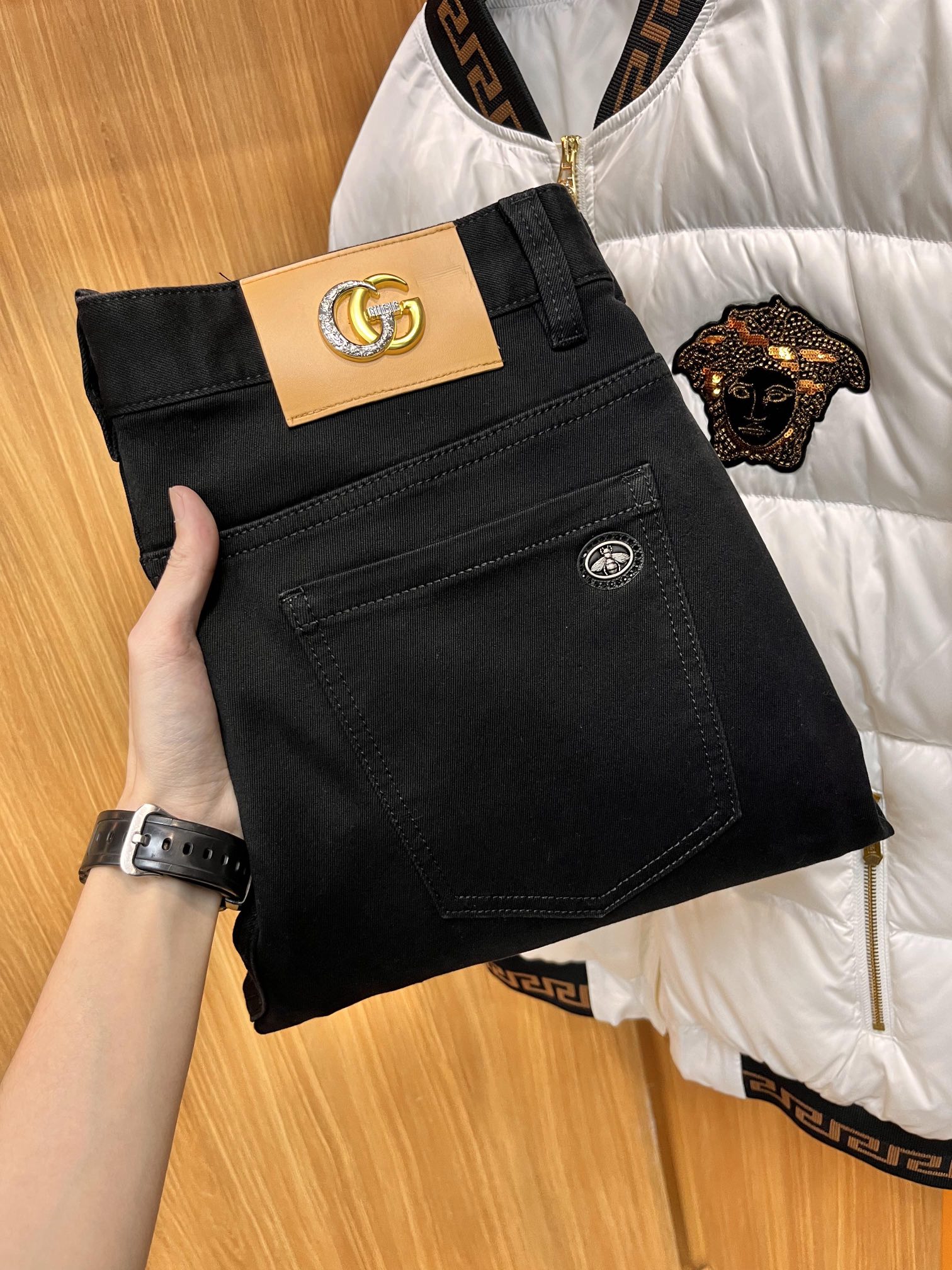 Gucci Clothing Jeans Only sell high-quality Cotton Fall/Winter Collection Casual