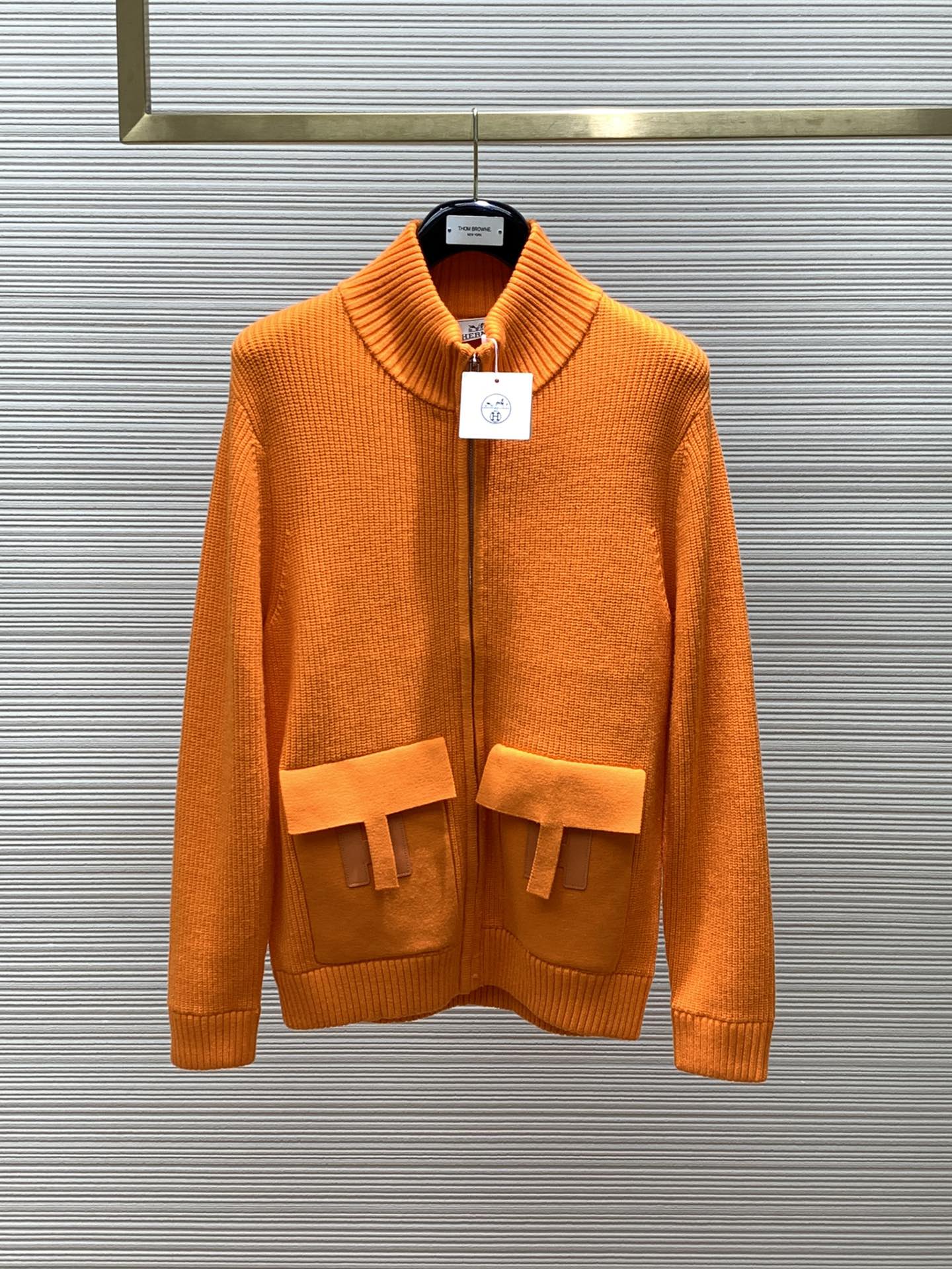 Hermes Clothing Cardigans Knit Sweater Knitting Fall/Winter Collection Fashion Casual