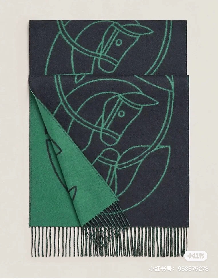 Hermes Scarf Weave Unisex Cashmere