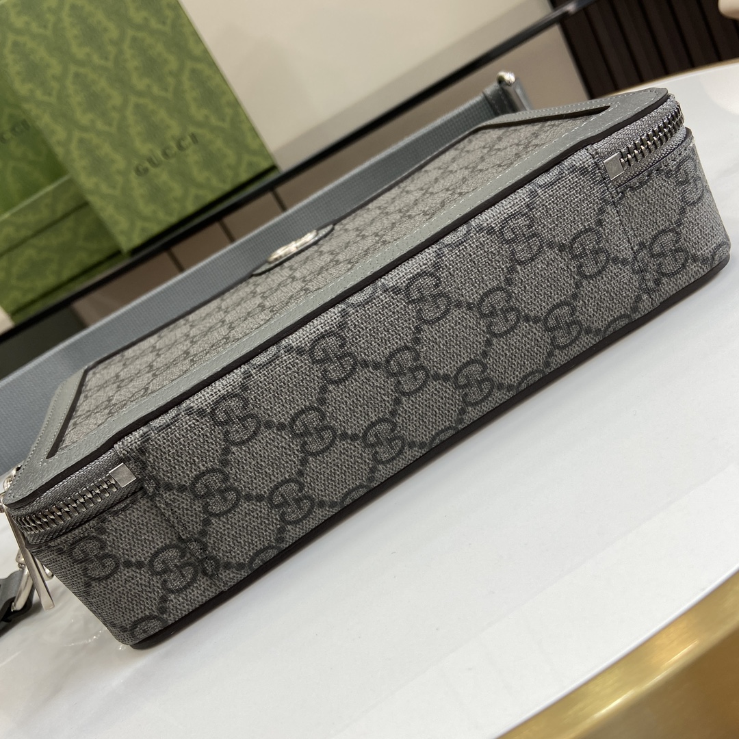 Gucci Ophidia Mini Bag - Stylish Grey PVC Designer Handbag, 23cm 3 i1704107320 228 2