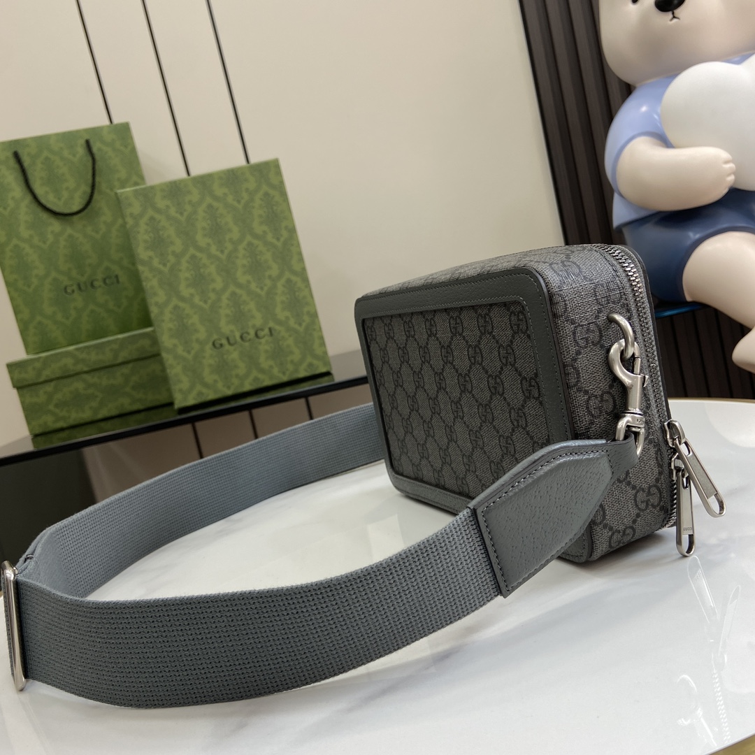 Gucci Ophidia Mini Bag - Stylish Grey PVC Designer Handbag, 23cm 4 i1704107320 717 3
