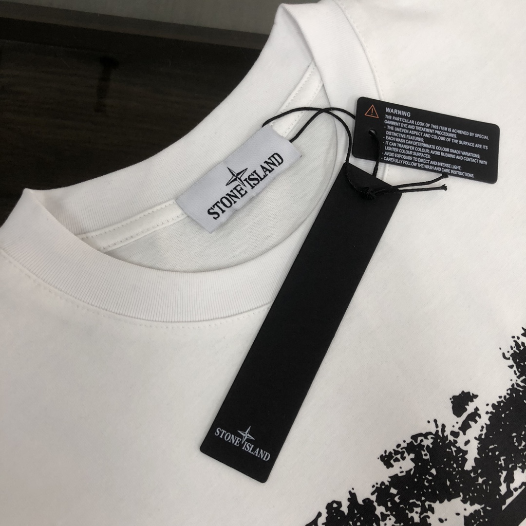 Stone Island’s Custom Cotton T-shirts: Comfortable, Unique Design, Various Sizes and Colors - 图片 3
