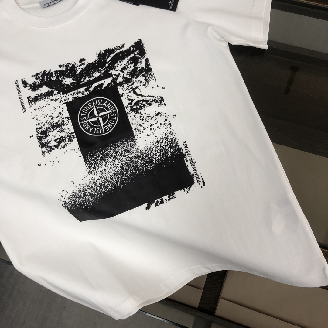 Stone Island’s Custom Cotton T-shirts: Comfortable, Unique Design, Various Sizes and Colors - 图片 6