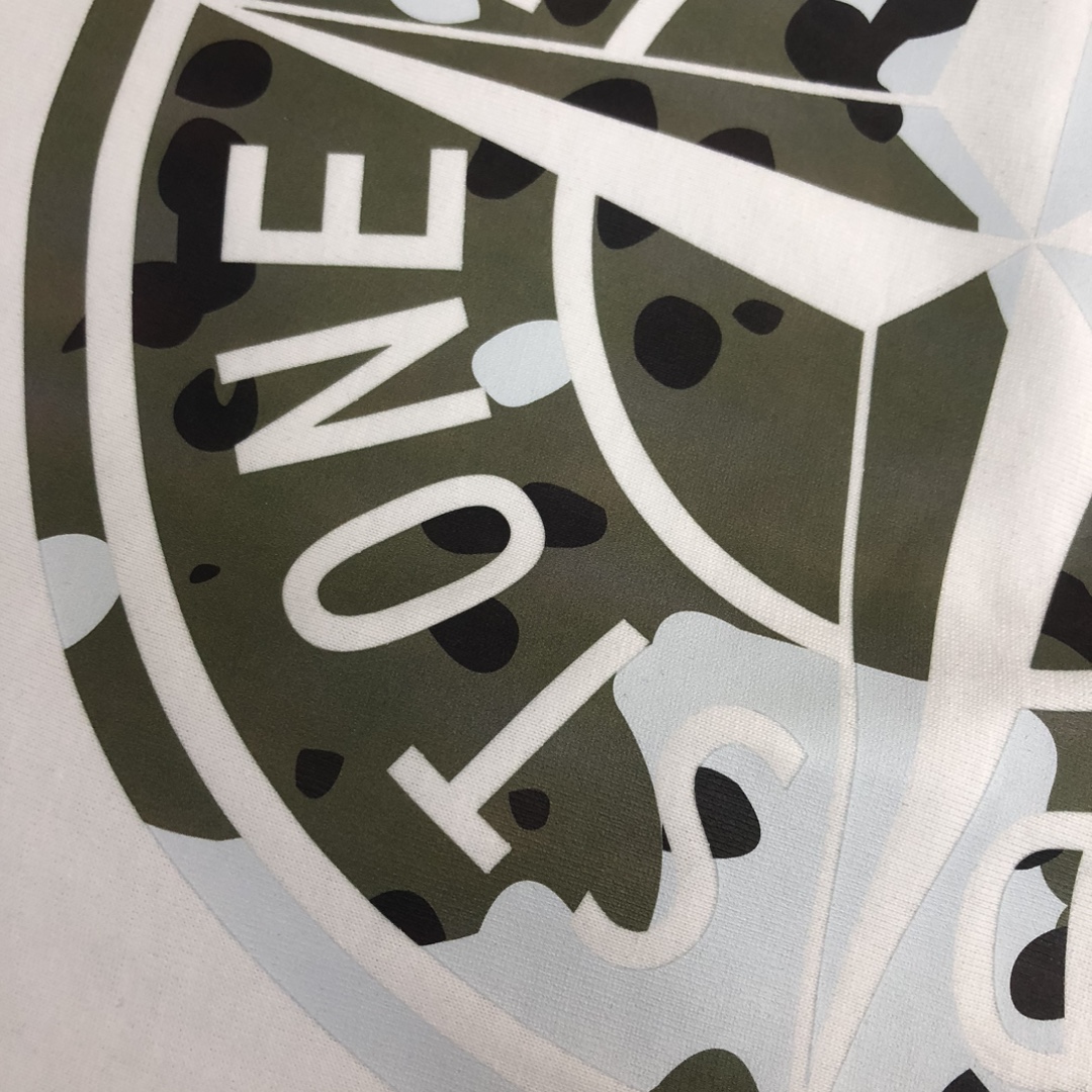 Stone Island Custom Cotton T-shirts: Latest Fashion Collection in Black/White, Sizes S-XL - 图片 6