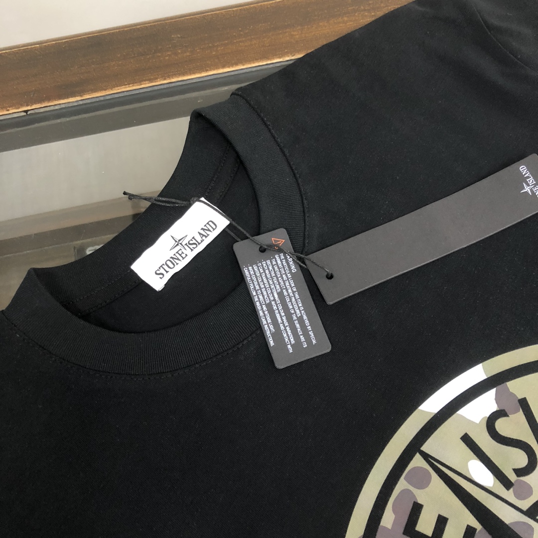 Stone Island’s Latest Custom Cotton T-Shirts: Comfortable, Unique Design, Various Sizes. - 图片 4